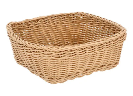 Quadratischer Flechtkorb, 22x22 cm, vielseitig einsetzbar TK Gruppe® Grosshandel 