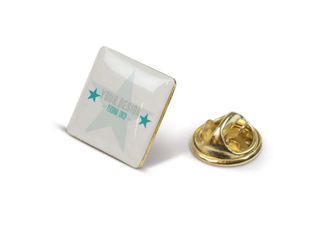 Quadratischer Metall Pin 15x15mm in Gold Satin - Klassisches Schmuckstück TK Gruppe® Grosshandel 
