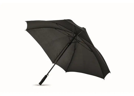 Quadratischer Regenschirm COLUMBUS 27 Zoll in Schwarz - Stilvoll & Praktisch TK Gruppe® Grosshandel 