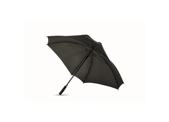 Quadratischer Regenschirm COLUMBUS 27 Zoll in Schwarz - Stilvoll & Praktisch TK Gruppe® Grosshandel 