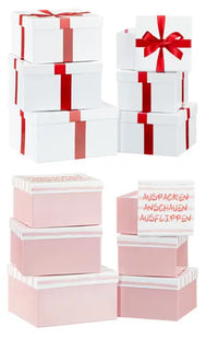 Quadratisches Geschenkbox-Set, 2 Größen, 6er-Pack – Ideal für jede Gelegenheit TK Gruppe® Grosshandel 