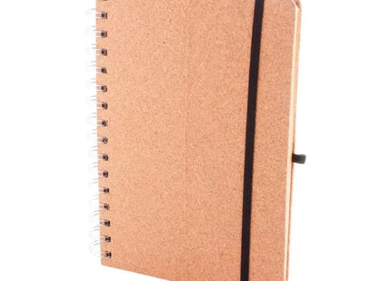 Querbook A5 Kork Spiralblock, Liniert - Umweltfreundliches Notizbuch TK Gruppe® Grosshandel 