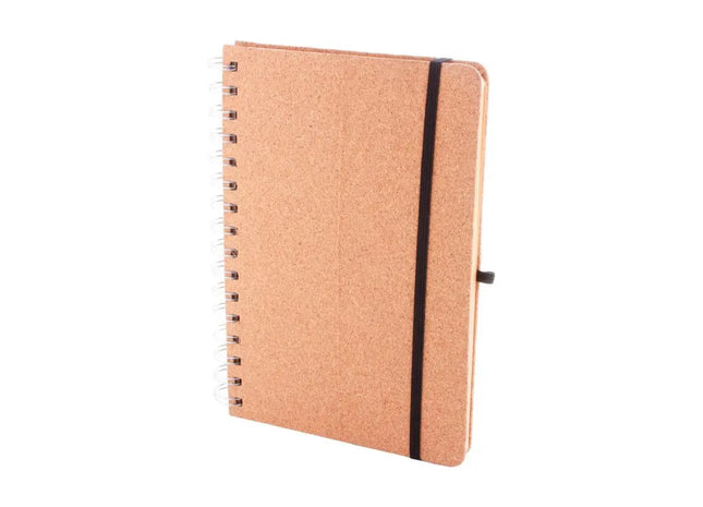 Querbook A5 Kork Spiralblock, Liniert - Umweltfreundliches Notizbuch TK Gruppe® Grosshandel 