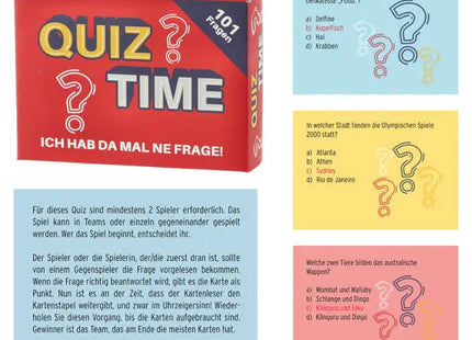 Quiz-Spiel: 101 Bunte Fragekarten in Dekorativer Box TK Gruppe® Grosshandel 