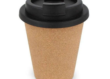 R-PP Kork Kaffeebecher 350ml in Schwarz: Umweltfreundlich & Stilvoll TK Gruppe® Grosshandel 