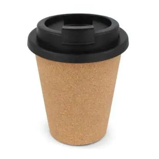 R-PP Kork Kaffeebecher, 350ml, Stilvolles Schwarz TK Gruppe® Grosshandel 
