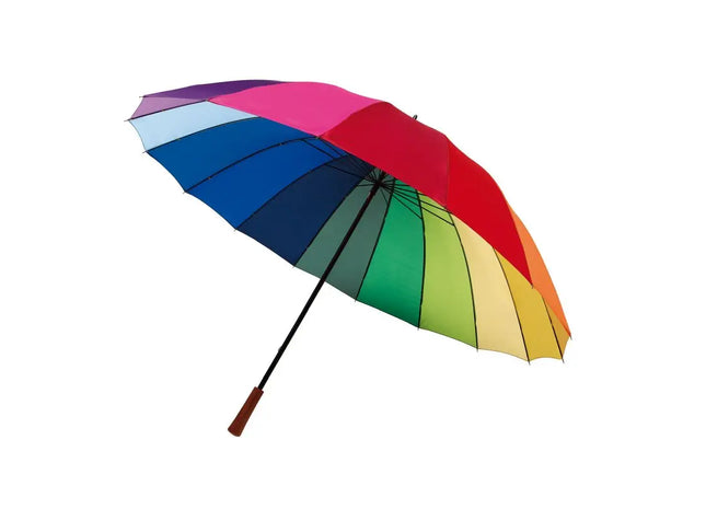 RAINBOW SKY Golfschirm - Regenbogen, Farbintensiver Schutz für jedes Wetter TK Gruppe® Grosshandel 