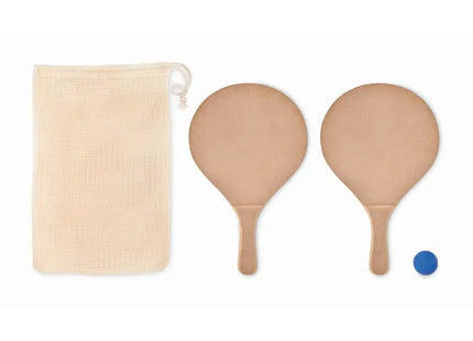 RAQUET Beachball-Set aus Holz: Spaß und Spiel am Strand TK Gruppe® Grosshandel 