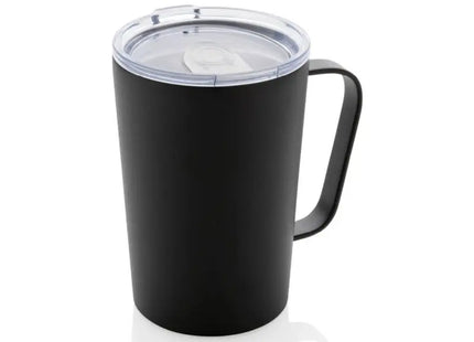 RCS Recycelter Edelstahl Isolierbecher mit Deckel in Schwarz – Modern & Effizient TK Gruppe® Grosshandel 