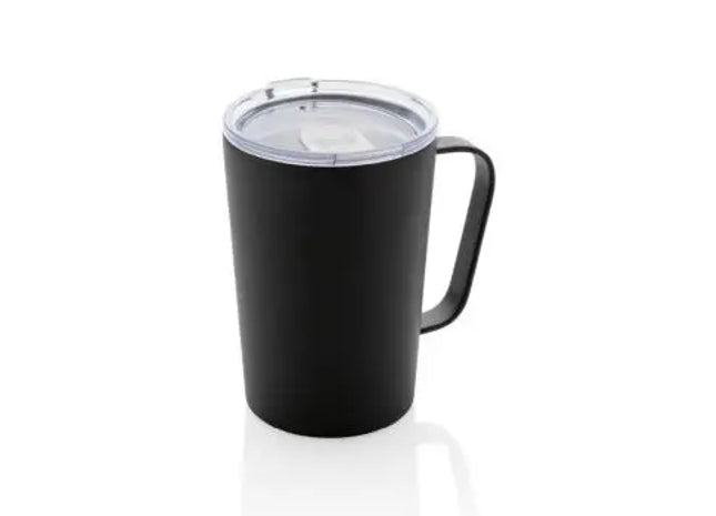 RCS Recycelter Edelstahl-Isolierbecher mit Deckel, Schwarz TK Gruppe® Grosshandel 