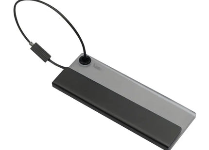 RE98-BASSILA Kofferanhänger in Grau-Schwarz – Stilvolles Gepäcklabel TK Gruppe® Grosshandel 