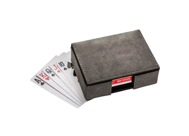 RE98-CALABASAS Spielkarten-Set in eleganter grau-schwarzer Box - Modernes Design TK Gruppe® Grosshandel 