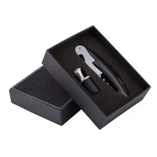 RE98-LILLEBONNE Weinset in Schwarz und Silber - Luxuriöses Accessoire-Set TK Gruppe® Grosshandel 