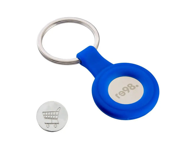 RE98-Portola Schlüsselanhänger, Blau-Silber, Elegant & Modern TK Gruppe® Grosshandel 