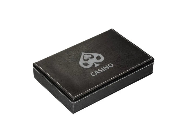 RE98-SALAMINA Spielkarten-Set in edler schwarzer Box - Klassisch und Elegant TK Gruppe® Grosshandel 