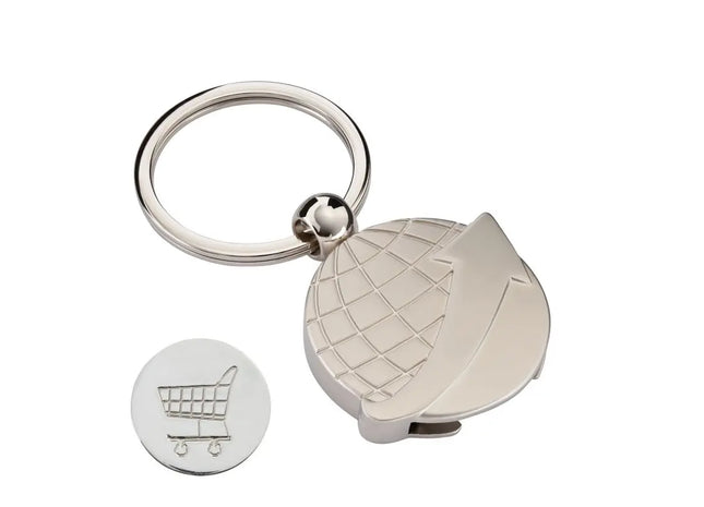 RE98-WORLD TRIP Schlüsselanhänger in Silber – Globetrotter-Design TK Gruppe® Grosshandel 