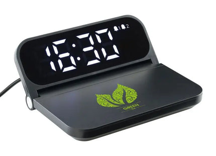 REEVES-BOXBURN Schnellladegerät mit Wecker - Kabellos, Schwarz, Multifunktional TK Gruppe® Grosshandel 