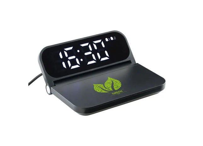 REEVES-BOXBURN Schnellladegerät mit Wecker - Kabellos, Schwarz, Multifunktional TK Gruppe® Grosshandel 