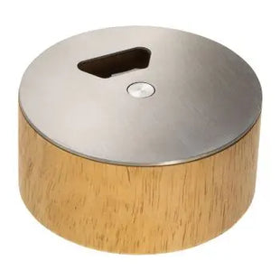 REFLECTS-NASSAU Flaschenöffner – Klassisch in Silber mit Hellbraun TK Gruppe® Grosshandel 