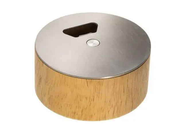 REFLECTS-NASSAU Flaschenöffner – Klassisch in Silber mit Hellbraun TK Gruppe® Grosshandel 