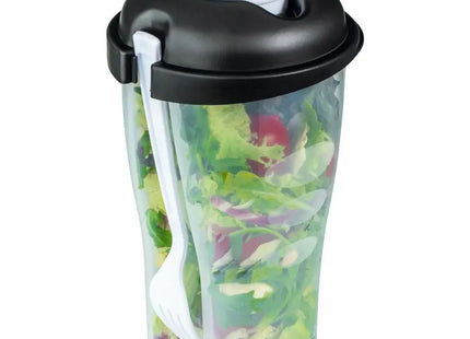 REFLECTS-TOPINABEE Salatbecher, Transparent mit Weiß-Schwarz, 750ml TK Gruppe® Grosshandel 
