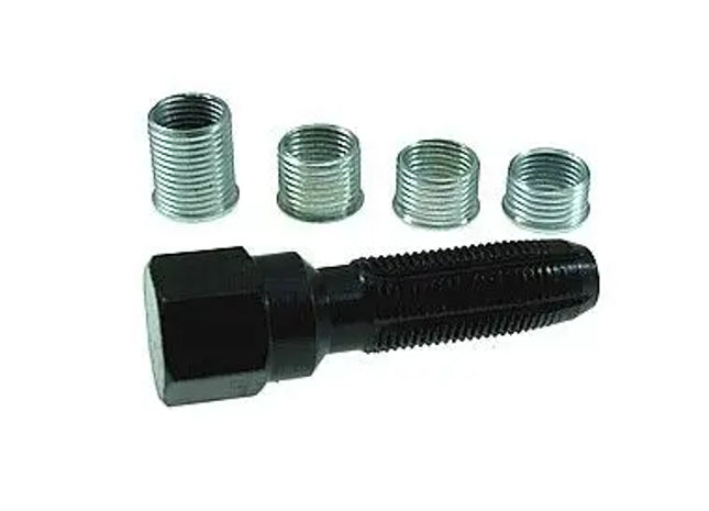REPARATURSATZ FUER ZUENDKERZENGEWINDE: Hochwertiger Reparatursatz für Zündkerzengewinde - Professionelles Gewindereparaturset für Zündkerzen TK Gruppe® Grosshandel 