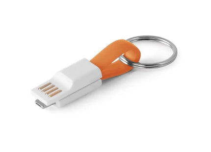 RIEMANN USB-Kabel mit 2-in-1-Stecker aus ABS und PVC - Orange TK Gruppe® Grosshandel 