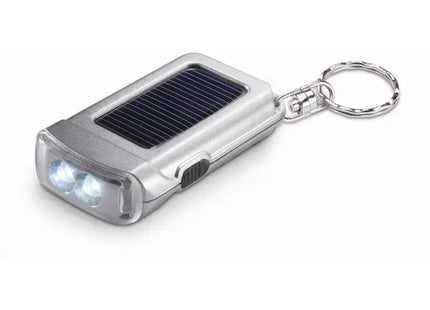 RINGAL Schlüsselring mit LED Taschenlampe - Elegant Mattsilber - Praktisch & Hell TK Gruppe® Grosshandel 