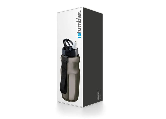 RIYAN Sportflasche in Anthrazit-Dunkelgrau, 750 ml, Elegant & Robust TK Gruppe® Grosshandel 