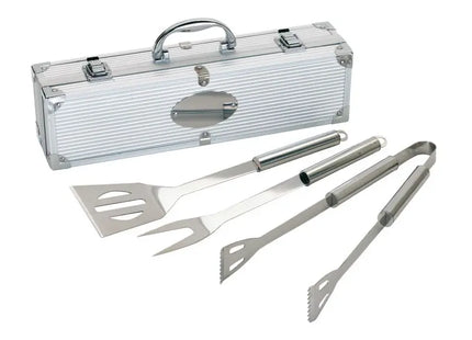 ROAST Deluxe Grillwerkzeug-Set aus Edelstahl in Silber – Professionelle Qualität TK Gruppe® Grosshandel 