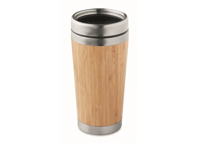 RODEODRIVE+ 400 ml Doppelwand-Becher, Holzoptik TK Gruppe® Grosshandel 