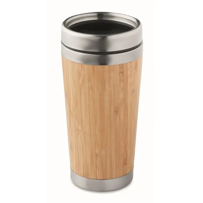 RODEODRIVE+ 400 ml Doppelwand-Becher, Holzoptik TK Gruppe® Grosshandel