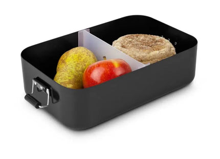 ROMINOX Lunchbox Quadra Schwarz Matt XL Geräumiger und stilvoller Lebensmittelbehälter TK Gruppe® Grosshandel 