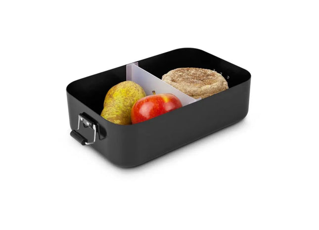 ROMINOX Lunchbox Quadra Schwarz Matt XL Geräumiger und stilvoller Lebensmittelbehälter TK Gruppe® Grosshandel 