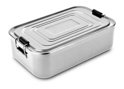 ROMINOX Lunchbox Quadra Silber XL Geräumiger und eleganter Frischhaltebehälter TK Gruppe® Grosshandel 