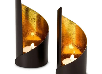 ROMINOX Waves Teelicht-Set – Stilvolles Wellen-Design, Edelstahl Windlichter TK Gruppe® Grosshandel 