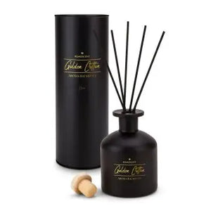 ROMOSCENT Golden Cotton Raumduft in Schwarz-Gold - Luxuriös & Einladend TK Gruppe® Grosshandel 