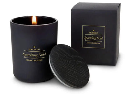 ROMOSCENT Sparkling Gold Aromakerze – Duftkerze mit luxuriösem Goldmotiv TK Gruppe® Grosshandel 