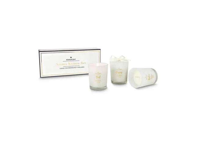 ROMOSCENT Vanille Aromakerzenset – Duftendes Kerzentrio für Heim TK Gruppe® Grosshandel 