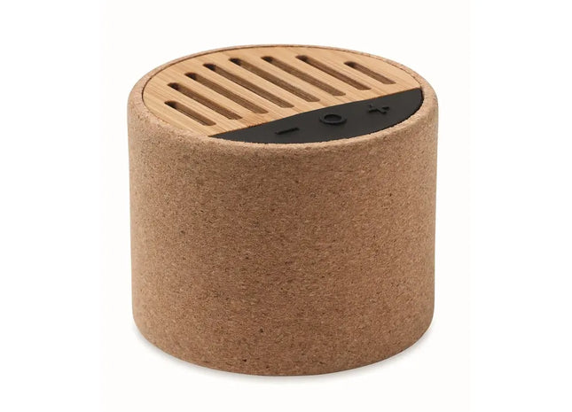 ROUND+ Beige Kork Wireless Lautsprecher, Modern & Umweltfreundlich TK Gruppe® Grosshandel 