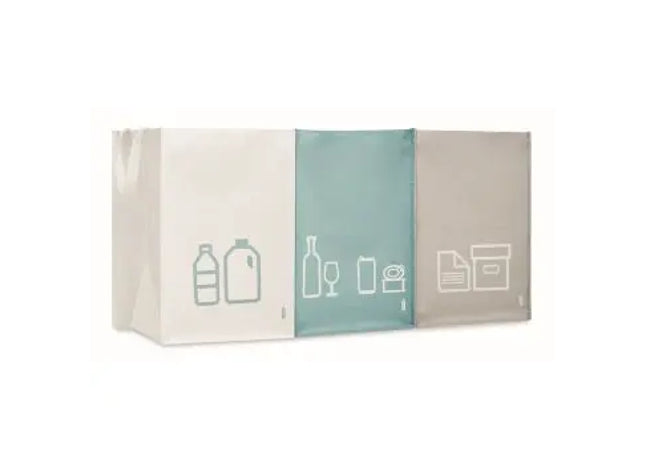 RPET Non Woven Multicolor Abfalltrennsystem mit 3 Fächern - Öko-Freundlich TK Gruppe® Grosshandel 