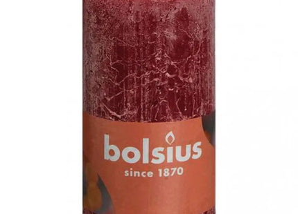 RUSTIK Altes Rot Stumpenkerze, Klassisch 130x68mm – Vintage-Charme für zeitloses Dekor TK Gruppe® Grosshandel 