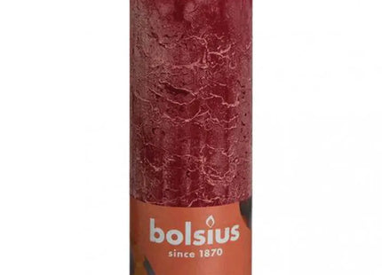 RUSTIK Altes Rot Stumpenkerze, Vintage 190x68mm – Zeitlose Eleganz für klassisches Heimdekor TK Gruppe® Grosshandel 