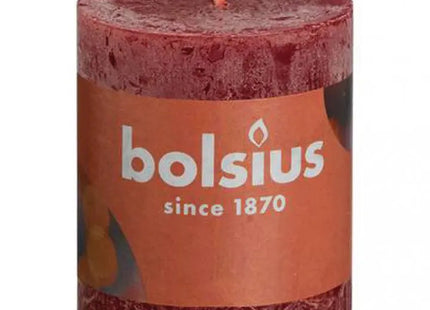 RUSTIK Altes Rot Stumpenkerze, Vintage 80x68mm – Klassischer Charme für zeitloses Dekor TK Gruppe® Grosshandel 