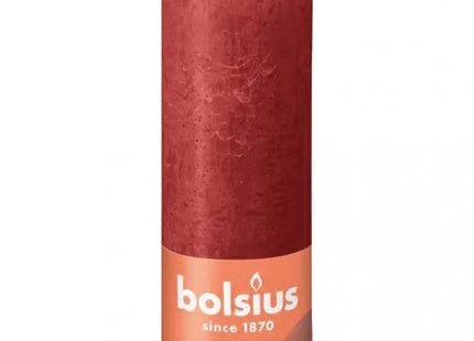 RUSTIK Rote Stumpenkerze, Markant 190x68mm – Lebendige, Langlebige Eleganz für Jede Gelegenheit TK Gruppe® Grosshandel 