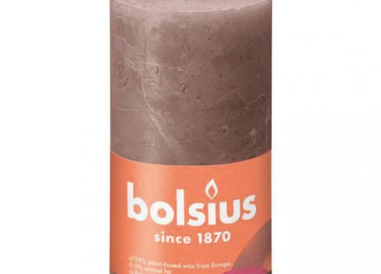 RUSTIK Taupe Stumpenkerze, Elegantes Design 130x68mm – Neutrale Eleganz für modernes Dekor TK Gruppe® Grosshandel 