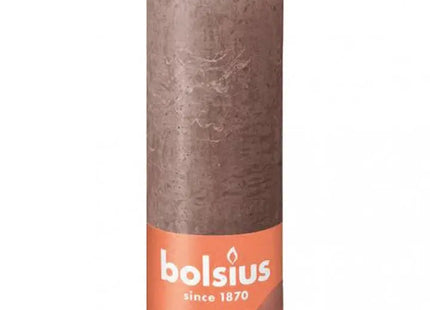 RUSTIK Taupe Stumpenkerze, Elegantes Design 190x68mm – Stilvolles Dekor für Jedes Ambiente TK Gruppe® Grosshandel 