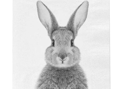 Rabbit-Themed Napkins, Set of 20 - Adorable Bunny Design for Easter and Spring Celebrations TK Gruppe® Grosshandel 