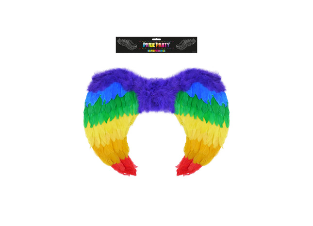 Rainbows Pride Flügel 60 x 40 cm - Buntes Kostümzubehör TK Gruppe® Grosshandel 