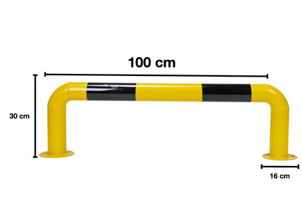 Rammschutzbügel 100 cm flach – Stahlgeländer zum Aufdübeln